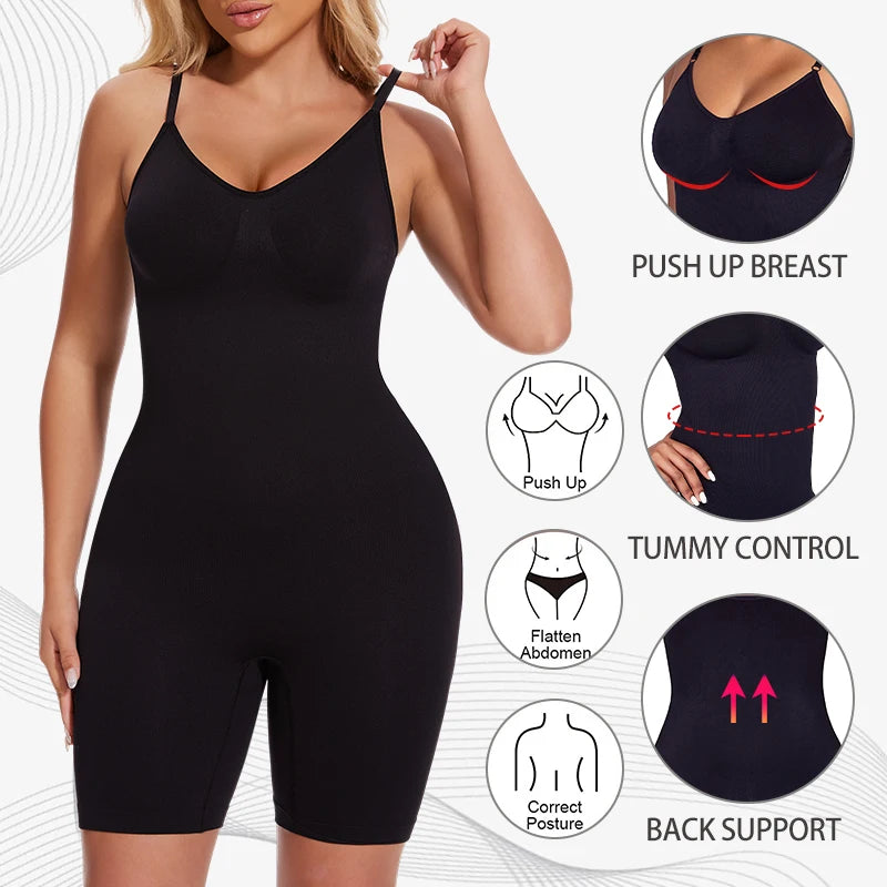 Full Body Shaper for Women – Seamless Tummy Control Bodysuit, Butt Lifter & Thigh Slimmer